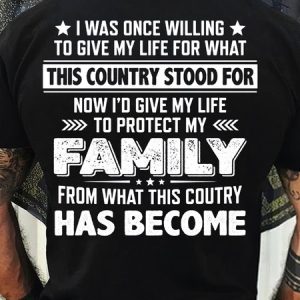 Men‘s Cotton I Was Once Willing Casual T-Shirt, color:Black|size:3XL, Lilicloth.com