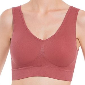 Breathable Comfort High Elasticity Seamless Tank Style Sports  Bra & Bralette, Lingeries, color:Wine Red|size:5XL, Noracora