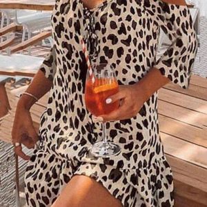Cotton-Blend V Off-Shoulder Neck Casual Dress, Short, color:White|size:3XL, catalog Noracora shop
