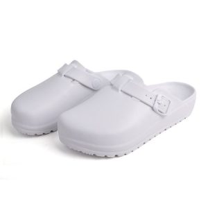 Casual Waterproof EVA Buckle Decor Beach Mules, Flats, color:White|size:44, JustFashionNow