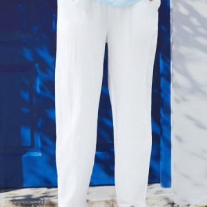 Loose Cotton Casual Pants, Pants, color:Green|size:XS, JustFashionNow