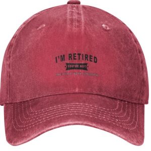 I Am Retired Funny Text Letters Adjustable Hat, Men's Accessories, Lilicloth.com