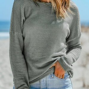 Casual Crew Neck Regular Fit Plain T-Shirt, T-Shirts, color:Gray|size:XXL, JustFashionNow