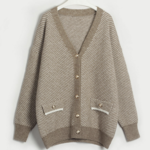 Women Yarn/Wool Yarn Plain Long Sleeve Comfy Casual Cardigan, Cardigans, color:Camel, Noracora