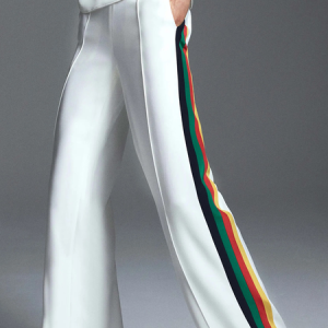 Loose Urban Fashion Long Straight Pants, Pants, color:White|size:XXL, Stylewe