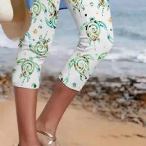 Casual Animal Regular Fit Slim fit Pants, Leggings, color:Green|size:3XL, JustFashionNow