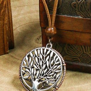 Retro Necklace Cotton Linen Clothing Accessories Ethnic Style Necklace Doing Old Items Ornaments, Necklaces, color:Color1, JustFashionNow