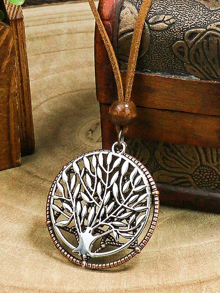 Retro Necklace Cotton Linen Clothing Accessories Ethnic Style Necklace Doing Old Items Ornaments, Necklaces, color:Color1, JustFashionNow