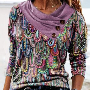 Cross Neck Casual Ethnic Top, Shirts & Blouses, color:Multicolor|size:XXL, JustFashionNow