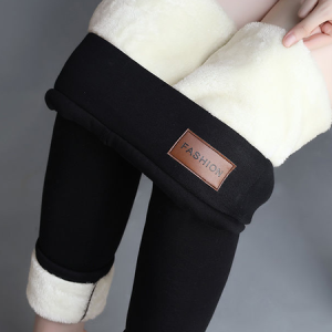 Casual Plain Natural Long, Leggings, color:Black|size:3XL, Noracora