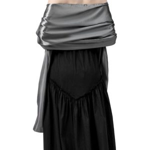 Party Evening Elegant Satin Solid Color Shawl, Scarves, color:Deep Gray|size:One-size, Stylewe