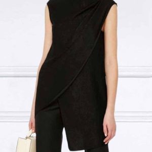 Urban Loose  Plain Asymmetrical Top, Blouses and Shirts, color:Black|size:XXL, Stylewe