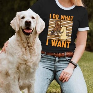 Lilicloth X Funnpaw X Jessanjony I Do What I Want Dogs Playing Chess Women's T-Shirt, color:Black|size:3XL, Lilicloth.com