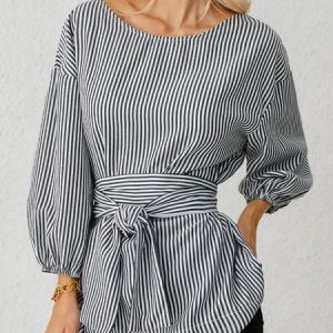 Casual 3/4 Sleeve Top, Tops, color:As Picture|size:XXL, Stylewe