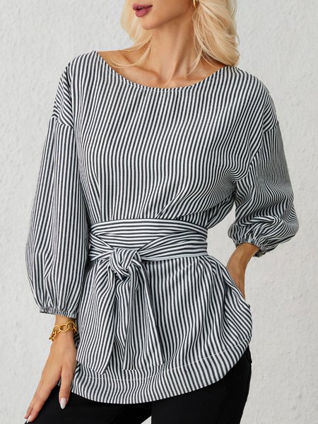 Casual 3/4 Sleeve Top, Tops, color:As Picture|size:XXL, Stylewe