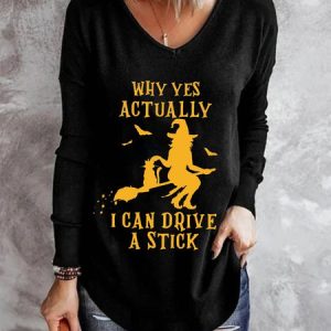 Casual Long Sleeve V Neck Printed Top Tunic T-Shirt, T-shirts, color:Black|size:3XL, Noracora