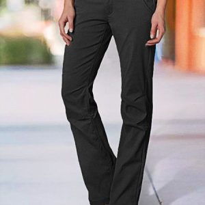 Regular Fit Casual Plain Pants, Pants, color:Black|size:XXL, JustFashionNow