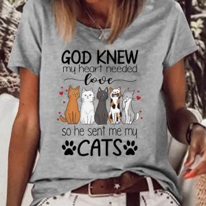 Women's Short Sleeve Tee T-shirt Summer Text Letters Crew Neck Daily Going Out Casual Top Blue, JustFashionNow T-Shirts, color:Gray|size:3XL,