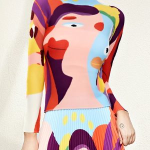 Long sleeve Urban Turtleneck Face Tight T-Shirt, Tees, color:Multicolor|size:XXL, Stylewe