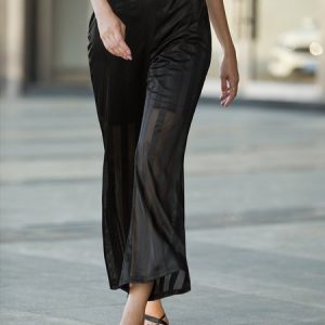 Elegant Loose Plain Fashion Long Pants Straight pants, Pants, color:Black|size:XS, Stylewe