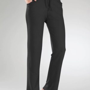 Stretch waist pocket with drawcord palazzo pants/wide leg pants, Pants, color:Black|size:XXL, JustFashionNow