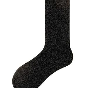 1pair Women Warmth Furry Lined Mid-calf Socks, Socks, color:Black|size:One-size, JustFashionNow