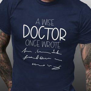 A Wise Doctor Once Wrote Funny Print T-shirt, color:Purplish blue|size:3XL, Lilicloth.com