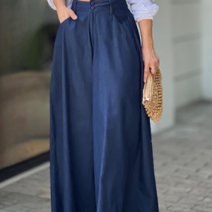 Denim Loose Plain Urban Jeans, Jeans, color:Denim Blue|size:XXL, Stylewe