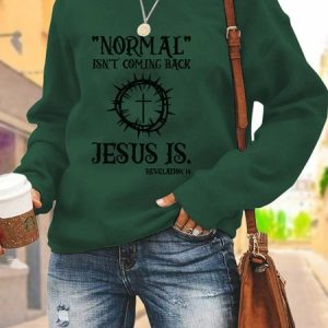 Casual Crew Neck Loose Sweatshirt, Sweatshirts & Hoodies, color:Green|size:3XL, JustFashionNow