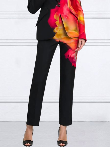 Regular Fit Urban Abstract Fashion Pants, Pants, color:Black|size:XXL, Stylewe