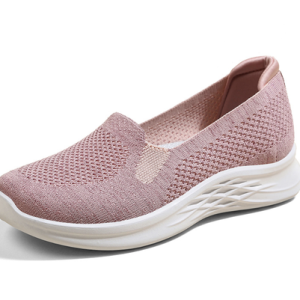 Casual Plain Slip On Flat Heel Slip On, Sneakers&Athletic, color:Pink|size:41, Noracora