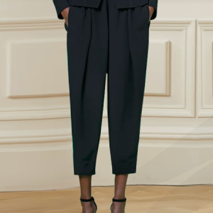 Urban Regular Fit Plain Fashion Pants Ankle Pants, Pants, color:Black|size:XXL, Stylewe
