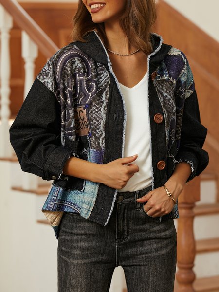 Loose Hoodie Casual Abstract Jacket, Jackets, color:Watermelon|size:XXL, JustFashionNow