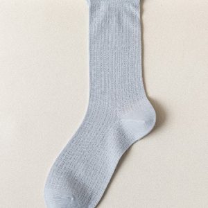 1pair Lightweight Breathable Over the Calf Socks, Socks, color:Light Blue|size:One-size, Stylewe