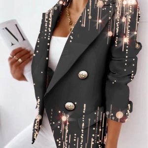 Abstract Loose Casual Blazer, Blazers, color:Color3|size:XXL, JustFashionNow
