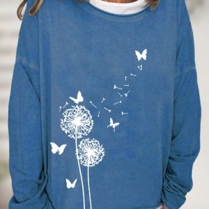 Casual Loose Sweatshirt, Sweatshirts & Hoodies, color:Dark Blue|size:3XL, JustFashionNow