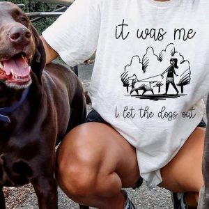 Lilicloth X Funnpaw X Jessanjony It Was Me I Let The Dogs Out Women's T-Shirt, color:White|size:L, Lilicloth.com