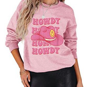 Casual Text Letters Crew Neck Sweatshirt, Sweatshirts & Hoodies, color:Pink|size:3XL, JustFashionNow