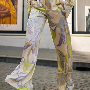 Urban Loose Floral Fashion Long Pants Straight pants, Pants, color:As Picture|size:XXL, Stylewe