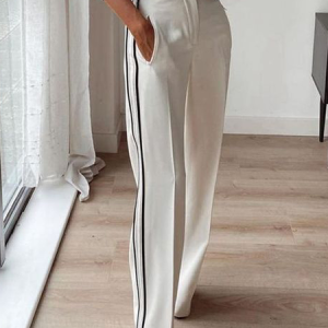 Loose Urban Fashion Low Waist Straight Long Pants, Pants, color:White|size:XXL, Stylewe