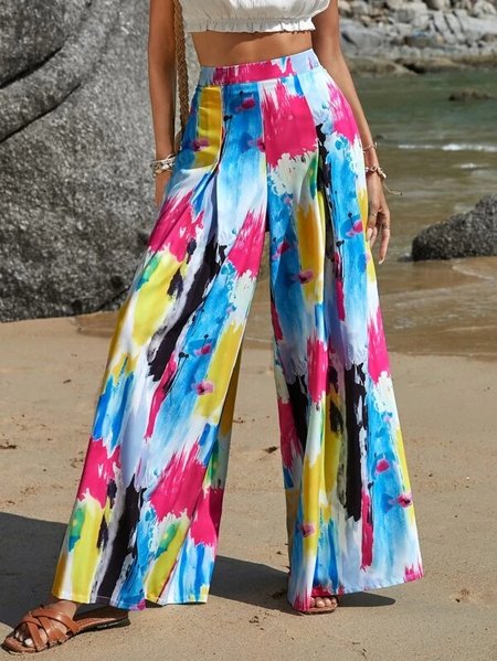 Ombre Casual Loose Pants, Pants, color:Blue|size:XXL, JustFashionNow
