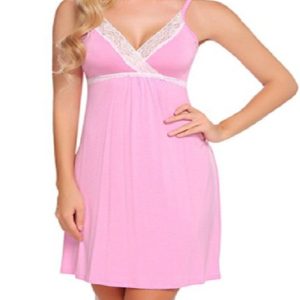Women's Lace Stitching Camisole Nightdress Home Casual Clothing, Loungewear & Sleepwear, color:Pink|size:XXL, JustFashionNow