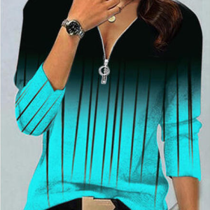 V Neck Ombre Regular Fit T-Shirt, T-Shirts, color:Green|size:XXL, JustFashionNow