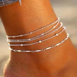 Popular Anklet, Beach Accessories, color:Silver|size:One-size, Noracora