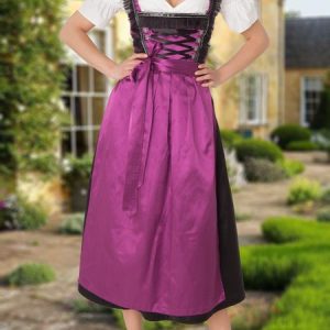 Vacation Plain Notched Regular Fit Dress, Dresses, color:Purple|size:L, JustFashionNow