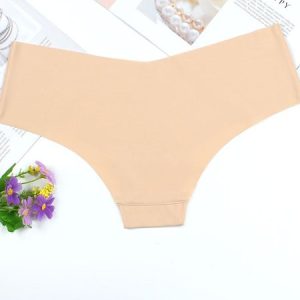 One piece seamless ice Casual Panty, Lingeries, color:Nude|size:XL, Noracora