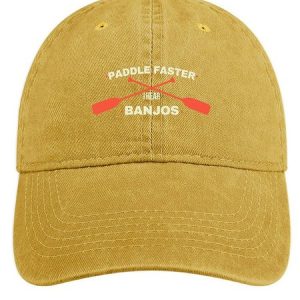 Men's /Women's Paddle Faster I Hear Banjos Graphic Printing Regular Fit Adjustable Denim Hat, color:Yellow|size:One-size, Lilicloth.com