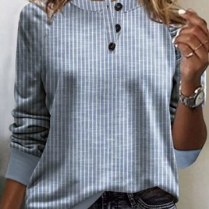 Crew Neck Knitted Casual Sweatshirt, Sweatshirts & Hoodies, color:Blue|size:XXL, JustFashionNow