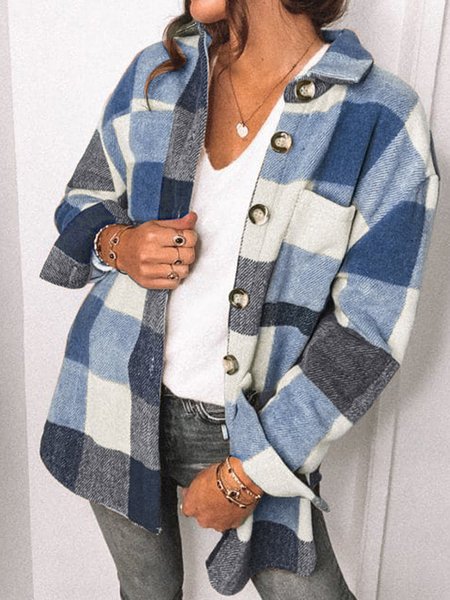 Casual Loose Printing Regular Sleeve Others Jacket, Jackets, color:Blue|size:3XL, JustFashionNow