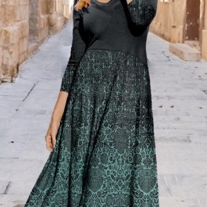 Cotton Blends Knitting Dress, Dresses, color:As Picture|size:3XL, JustFashionNow